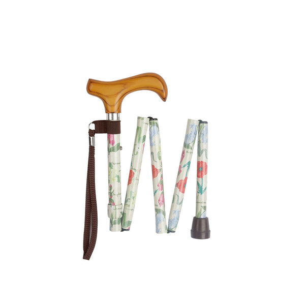 Charles Buyers Folding Adjustable Walking Stick - Handbag Size - DeWaldens Garden Centre