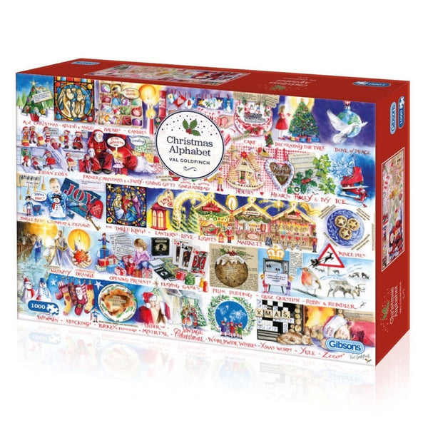 Gibsons 1000 Piece Jigsaw Puzzle - Christmas Alphabet - DeWaldens Garden Centre