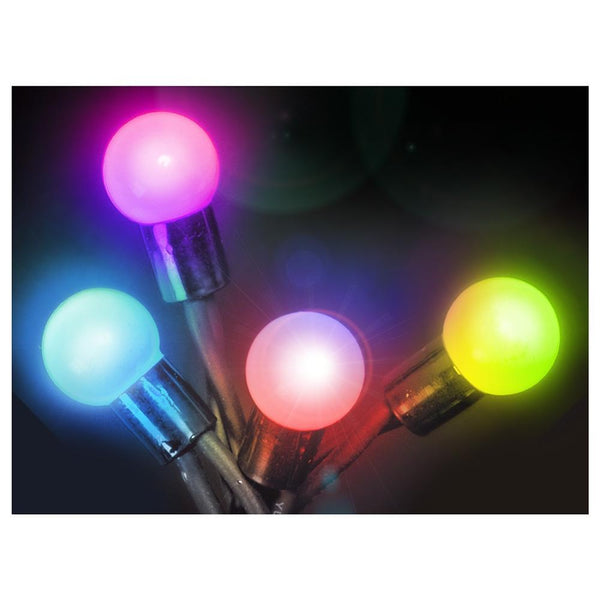 Snowtime 100 Connectable Small Rubber Ball Lights Multi Colour - DeWaldens Garden Centre