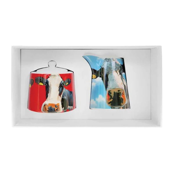 Eoin O'Connor Cow Creamer & Sugar Bowl Set - DeWaldens Garden Centre