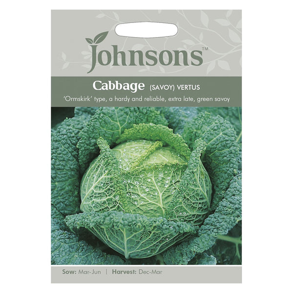 Johnsons Cabbage (Savoy) Vertus Seeds - DeWaldens Garden Centre