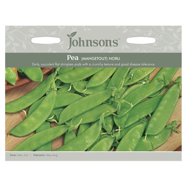 Johnsons Pea (Mangetout) Norli Seeds - DeWaldens Garden Centre
