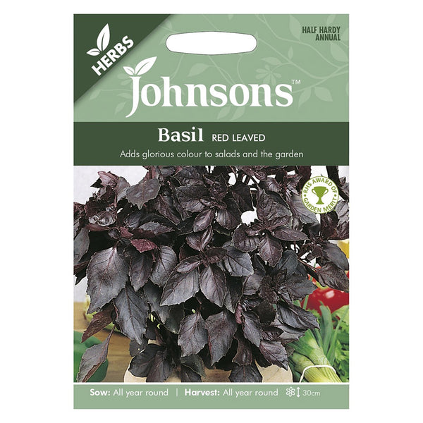 Johnsons Basil Red Leaved Seeds - DeWaldens Garden Centre