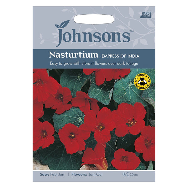 Johnsons Nasturtium Empress Of India Seeds - DeWaldens Garden Centre
