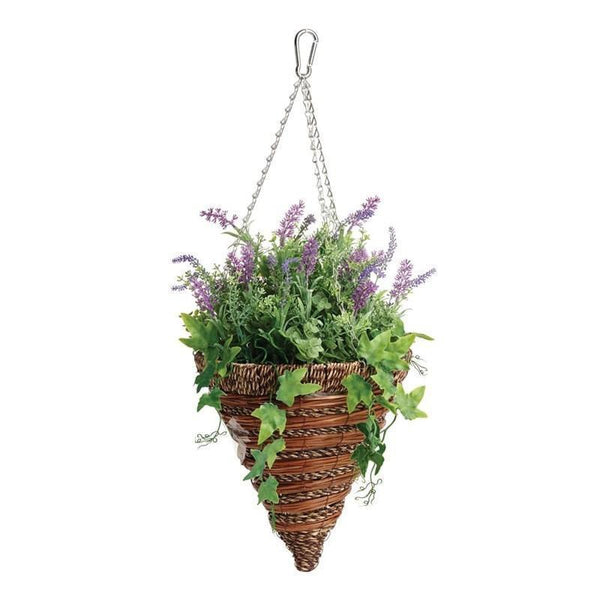 Gardman Artificial Lavendar & Ivy Cone 12" - DeWaldens Garden Centre