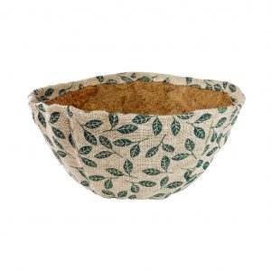 Gardman 14 inch Decorative Hanging Basket Liner Printed Leaves - DeWaldens Garden Centre
