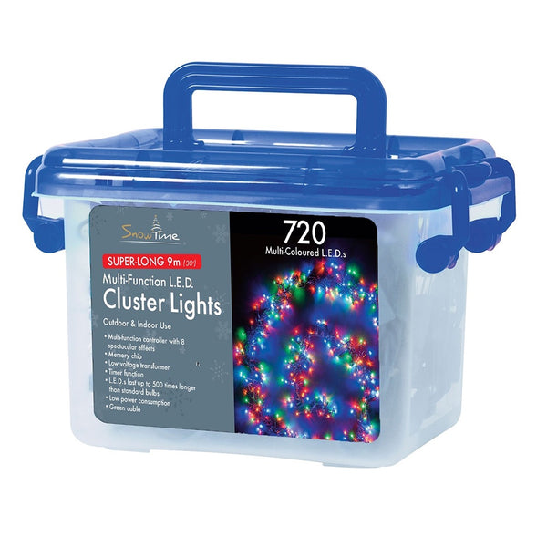 Snowtime Cluster Chaser Lights | Multi Colour | 720 | DeWaldens Garden Centre