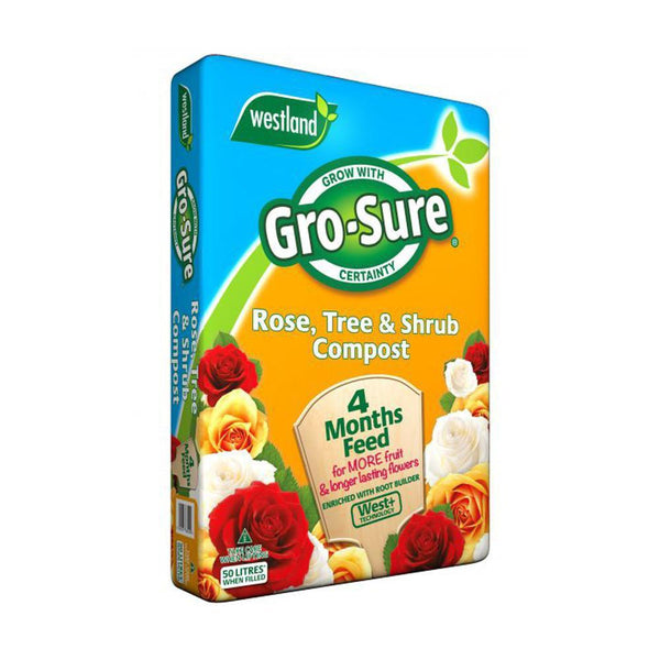 Gro-Sure Rose, Tree & Shrub Compost 50L - DeWaldens Garden Centre