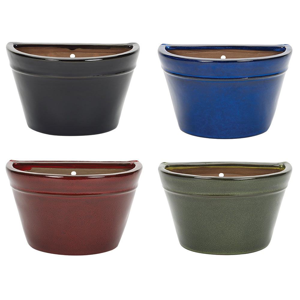 apta plant pots Apta Glazed Bowl Wall Pot