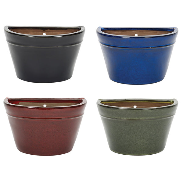 Apta Glazed Bowl Wall Pot - DeWaldens Garden Centre