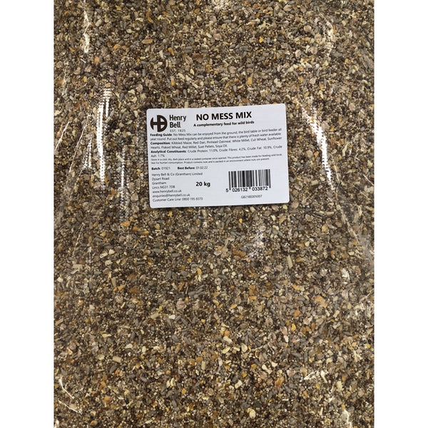 Henry Bell No Mess Seed Mix 20kg - DeWaldens Garden Centre