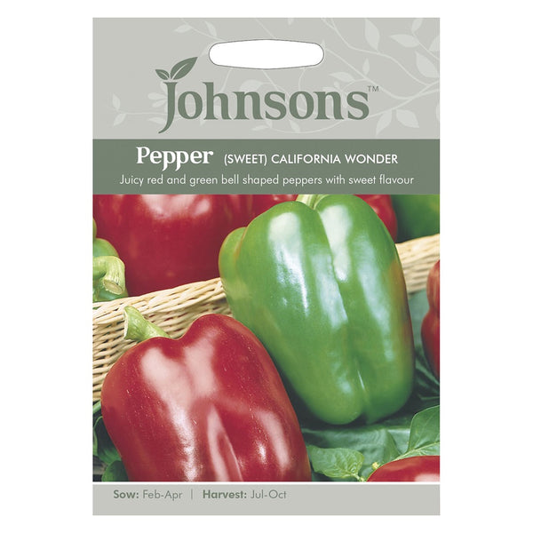 Johnsons Pepper (Sweet) California Wonder Seeds - DeWaldens Garden Centre
