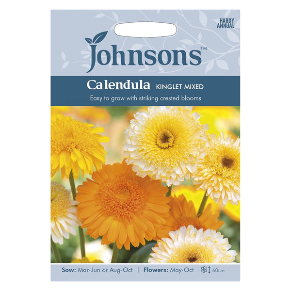 Johnsons Calendula Kinglet Mixed Seeds - DeWaldens Garden Centre