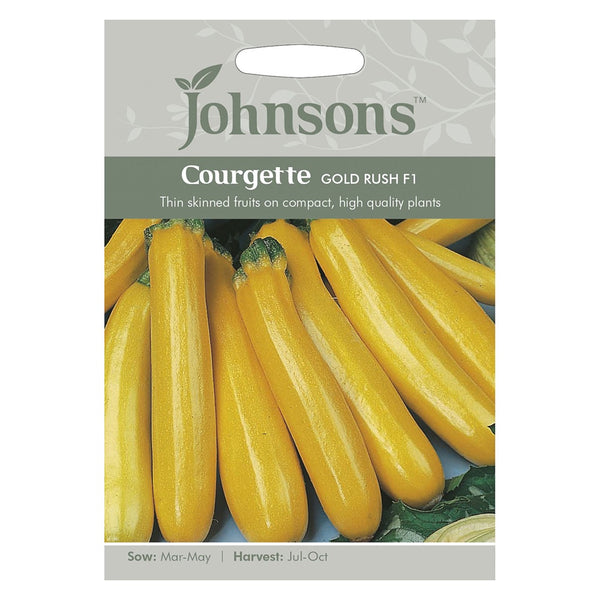 Johnsons Courgette Gold Rush F1 Seeds - DeWaldens Garden Centre