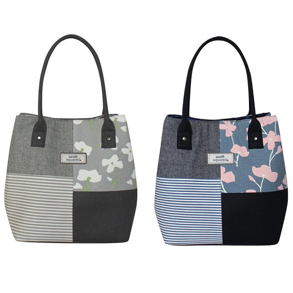 Earth Squared Patchwork Slouch Tote Bag - DeWaldens Garden Centre