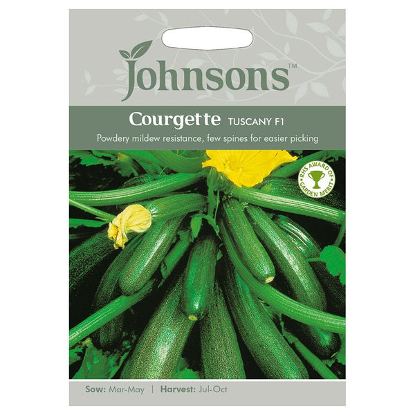Johnsons Courgette Tuscany F1 Seeds - DeWaldens Garden Centre