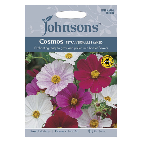 Johnsons Cosmos Tetra Versailles Mixed Seeds - DeWaldens Garden Centre