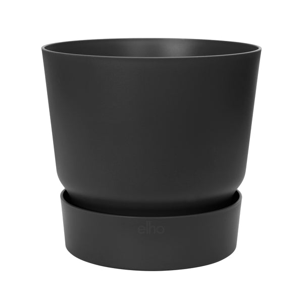 Elho Greenville Round Pot | Black | DeWaldens Garden Centre