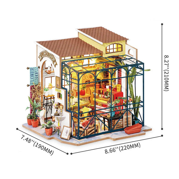 Robotime Miniature DIY Kit - Emily's Flower Shop - DeWaldens Garden Centre