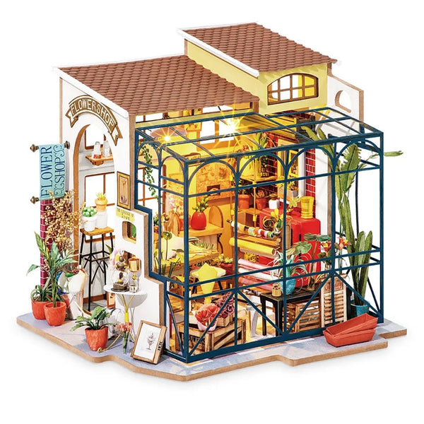 Robotime Miniature DIY Kit - Emily's Flower Shop - DeWaldens Garden Centre