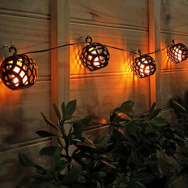 Elan Solar Flame Lanterns (Set of 8) - DeWaldens Garden Centre