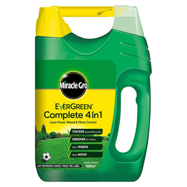 Miracle-Gro Evergreen Complete 4 in 1 Lawn Treatment | 100m² Spreader | DeWaldens Garden Centre