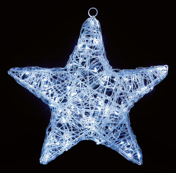 Premier 58cm Lit Soft Acrylic Star White - DeWaldens Garden Centre