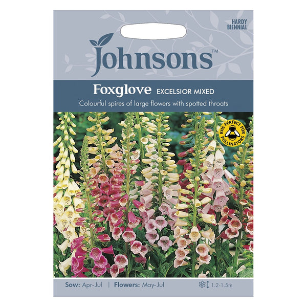 Johnsons Foxglove Excelsior Mixed Seeds - DeWaldens Garden Centre