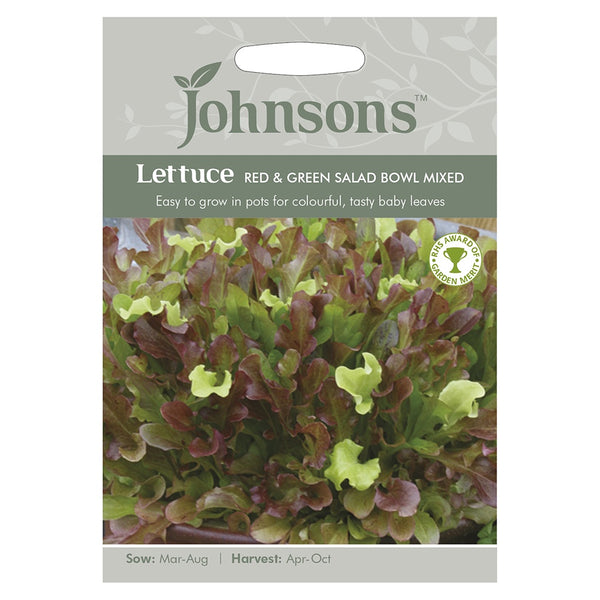 Johnsons Lettuce Red & Green Salad Bowl Mixed Seeds - DeWaldens Garden Centre