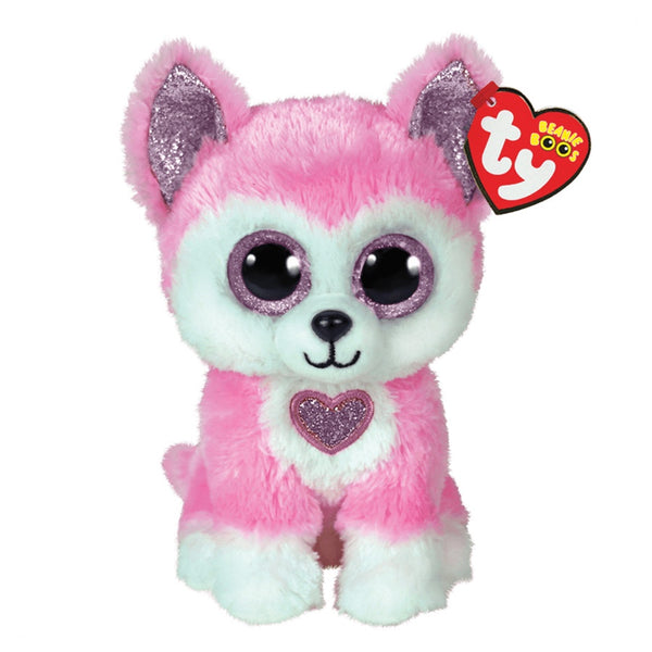 Ty Beanie Boos - Hunk Pink Husky - DeWaldens Garden Centre