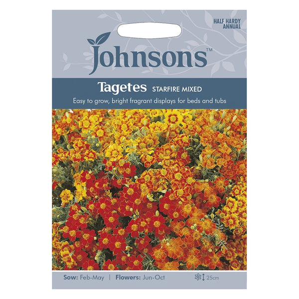 Johnsons Tagetes Starfire Mixed Seeds - DeWaldens Garden Centre