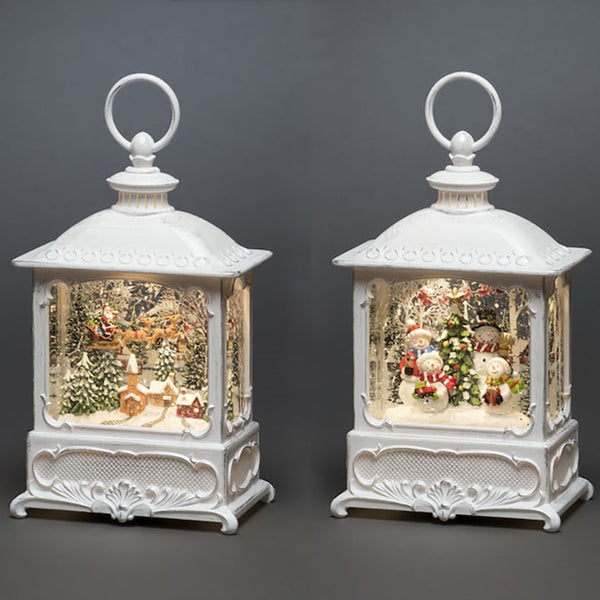 Konstsmide Small Water Lantern | Santa Sleigh / Snowmen |DeWaldens Garden Centre