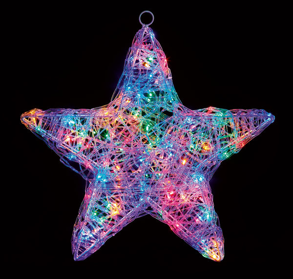 Premier 58cm Lit Soft Acrylic Star Multi Colour - DeWaldens Garden Centre