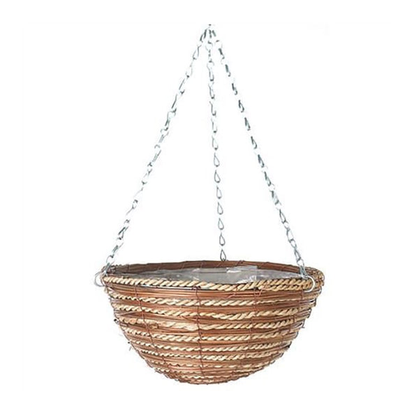 Fern & Sisal Round Basket 14" - DeWaldens Garden Centre