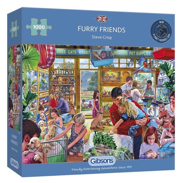 Gibsons 1000 Piece Jigsaw Puzzle - Furry Friends - DeWaldens Garden Centre