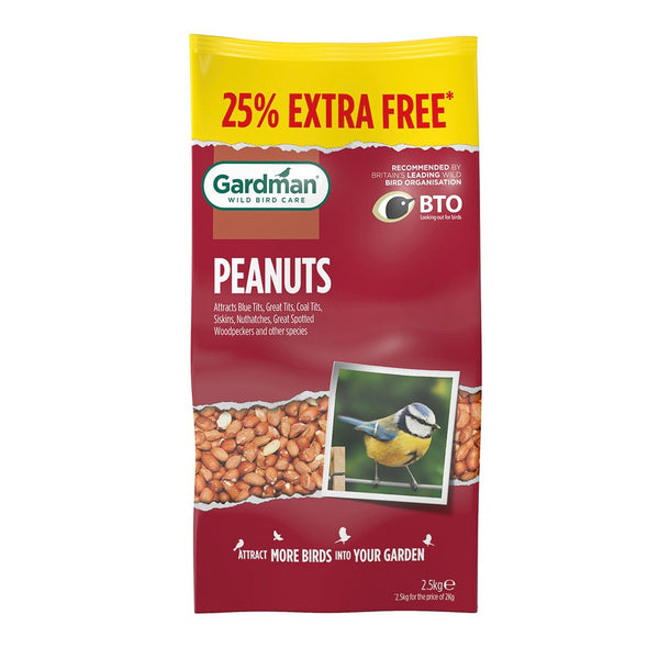 Gardman Peanuts | 2kg + 25% free | DeWaldens Garden Centre