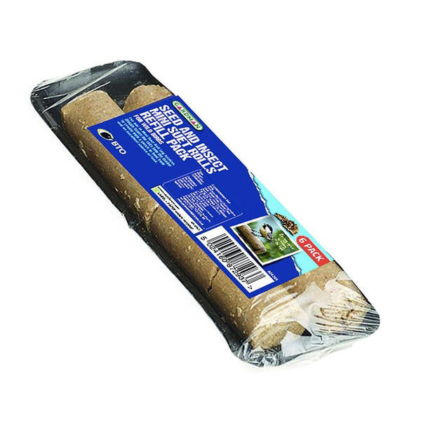 Gardman Seed & Insect Mini Suet Roll Refill 6 Pack - DeWaldens Garden Centre