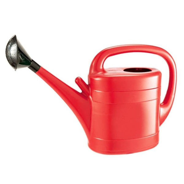 Gardman 10 Litre Plastic Watering Can | Red | DeWaldens Garden Centre