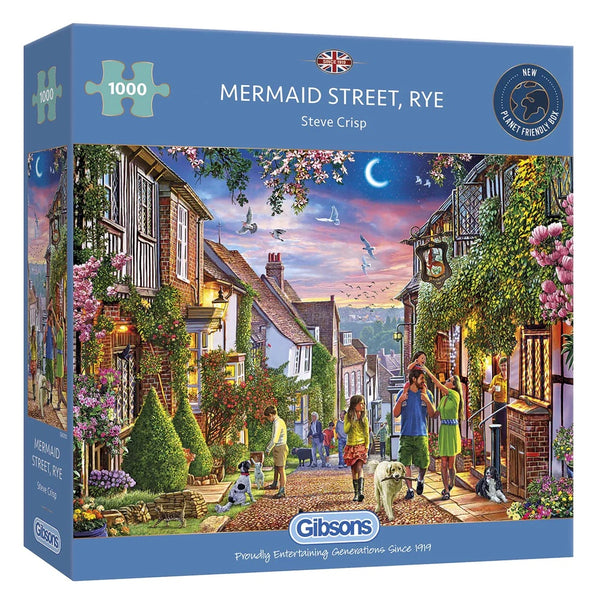 Gibsons 1000 Piece Jigsaw Puzzle - Mermaid Street, Rye - DeWaldens Garden Centre