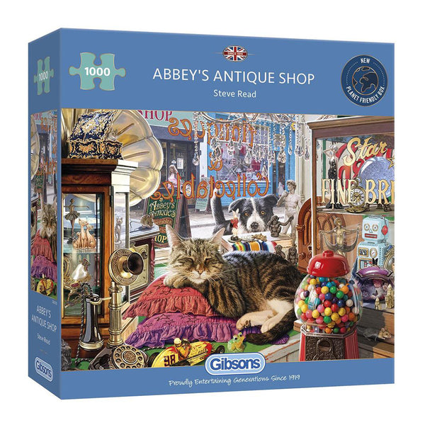 Gibsons 1000 Piece Jigsaw Puzzle - Abbey's Antique Shop - DeWaldens Garden Centre