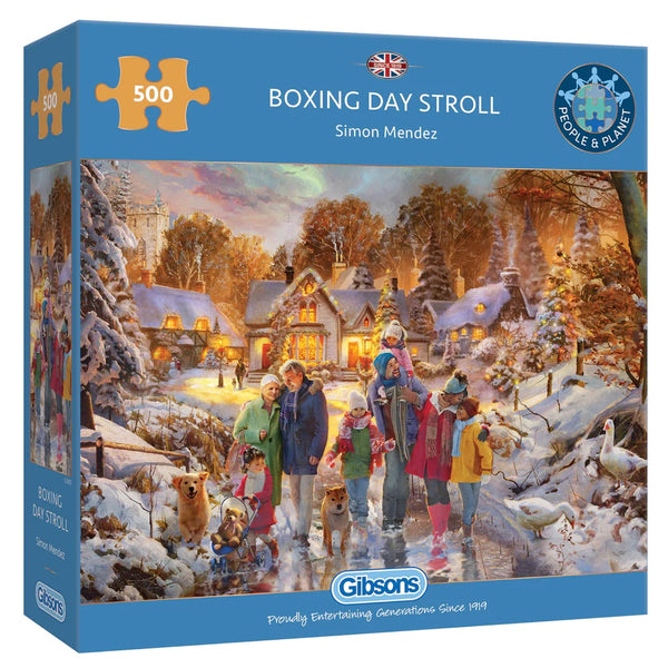 Gibsons 500 Piece Jigsaw Puzzle - Boxing Day Stroll - DeWaldens Garden Centre