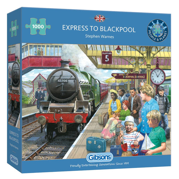 Gibsons 1000 Piece Jigsaw Puzzle - Express to Blackpool - DeWaldens Garden Centre