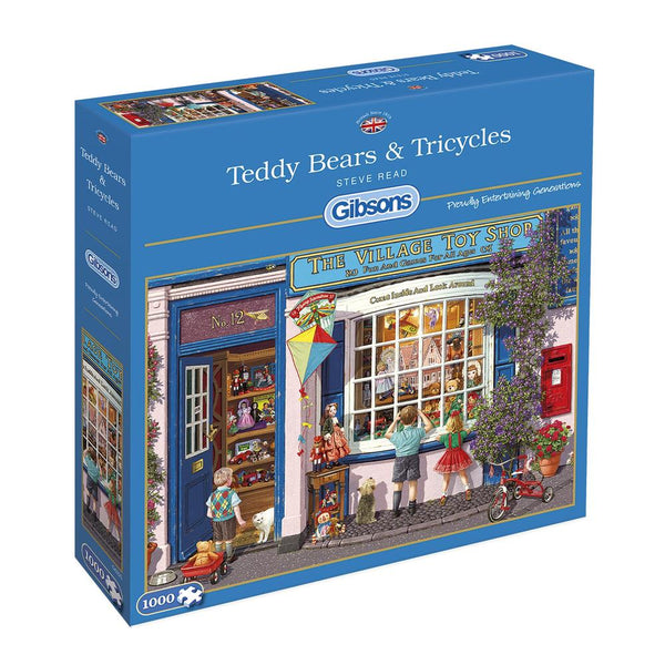 Gibsons 1000 Piece Jigsaw Puzzle - Teddy Bears & Tricycles - DeWaldens Garden Centre