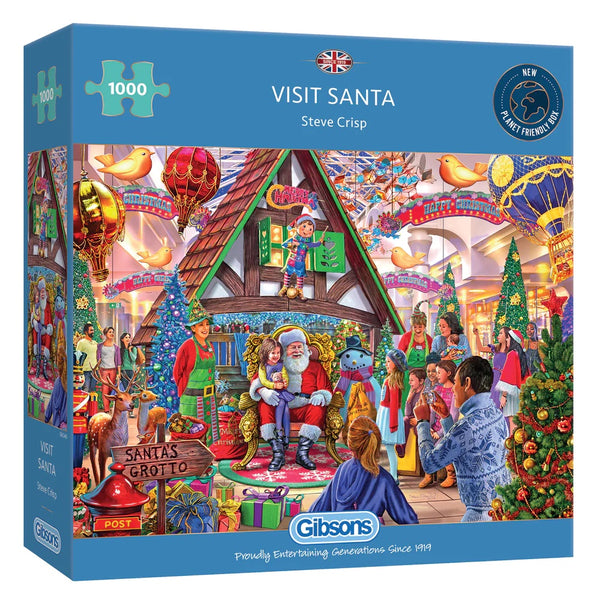 Gibsons 1000 Piece Jigsaw Puzzle - Visit Santa - DeWaldens Garden Centre