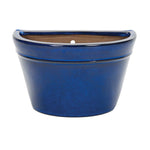 Apta Glazed Bowl Wall Pot | Blue | 20cm | DeWaldens Garden Centre