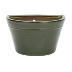 Apta Glazed Bowl Wall Pot | Green | 29cm | DeWaldens Garden Centre