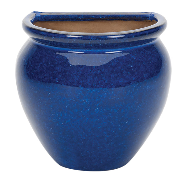 Apta Glazed Jar Wall Pot | Blue | 20cm | DeWaldens Garden Centre