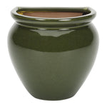 Apta Glazed Jar Wall Pot | Green | 20cm | DeWaldens Garden Centre