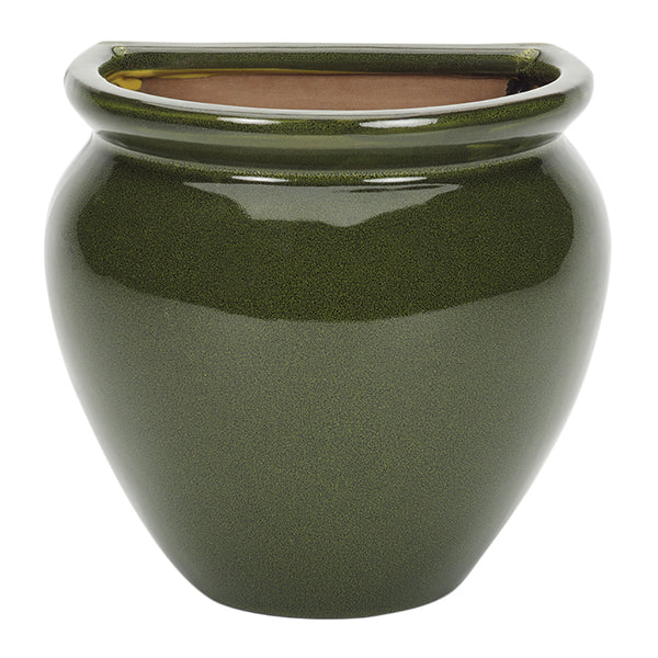 Apta Glazed Jar Wall Pot | Green | 20cm | DeWaldens Garden Centre