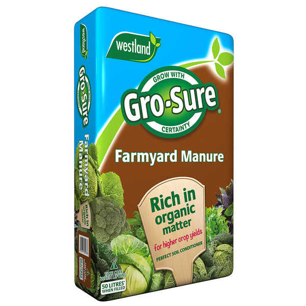 Gro-Sure Farmyard Manure 50L - DeWaldens Garden Centre